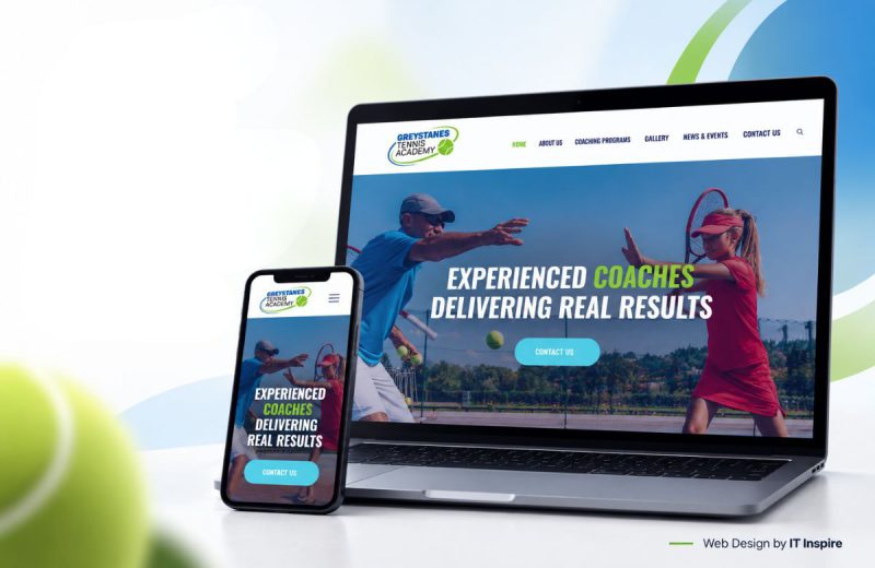 Greystanes Tennis Acadmey Website Design