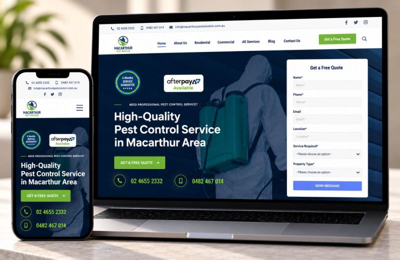 Macarthur Pest Solution Website Design
