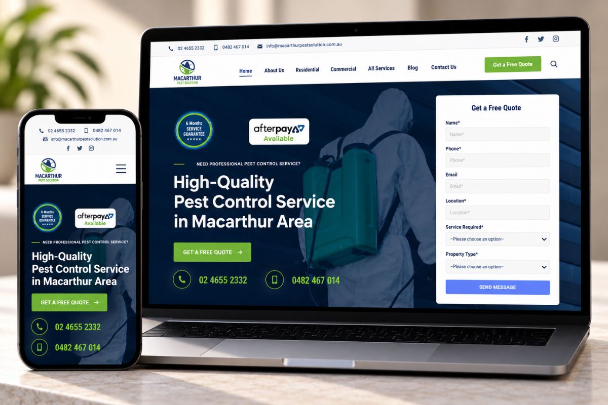 Macarthur Pest Solution Website Design